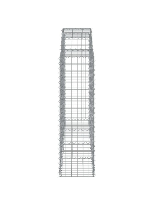 Klenuté gabionové koše 15ks 200x50x140/160cm pozinkované železo