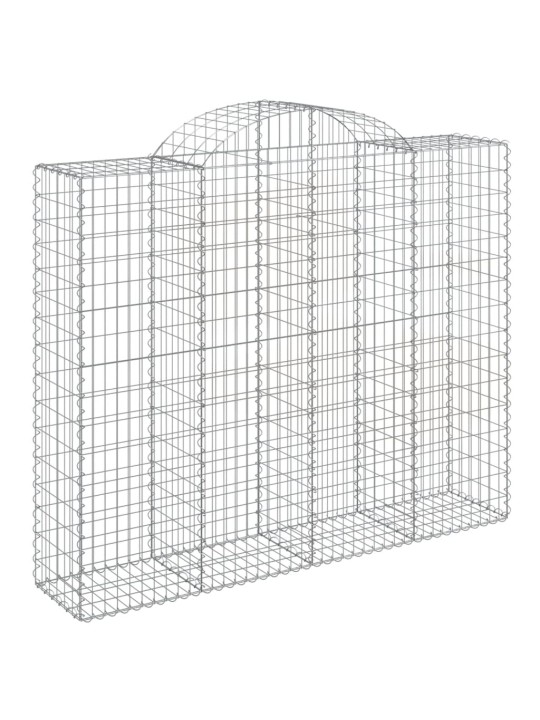 Klenuté gabionové koše 6 ks 200x50x160/180cm pozinkované železo