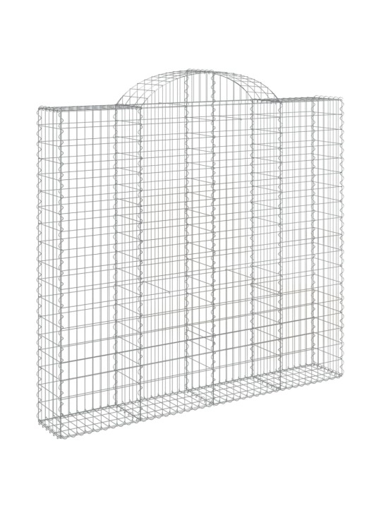 Klenuté gabionové koše 3 ks 200x50x180/200cm pozinkované železo