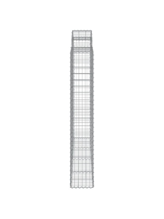 Klenuté gabionové koše 12ks 200x50x180/200cm pozinkované železo