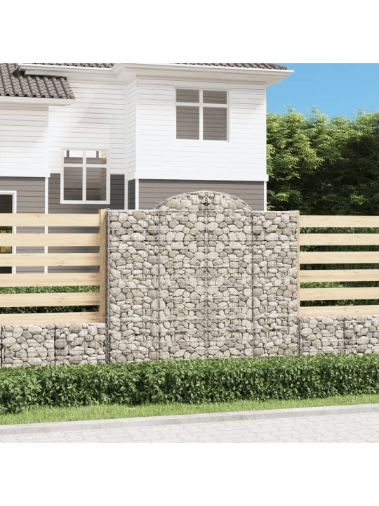 Klenuté gabionové koše 15ks 200x50x180/200cm pozinkované železo