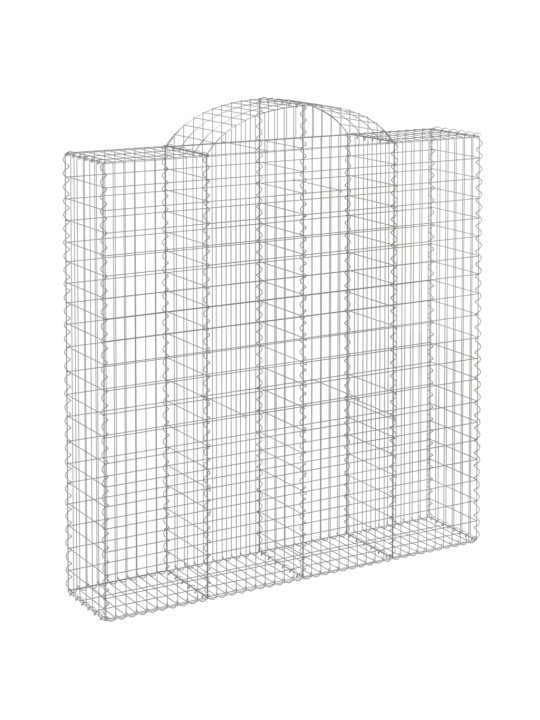 Klenuté gabionové koše 2 ks 200x50x200/220cm pozinkované železo