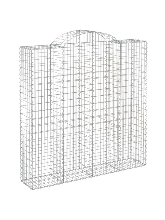 Klenuté gabionové koše 8 ks 200x50x200/220cm pozinkované železo