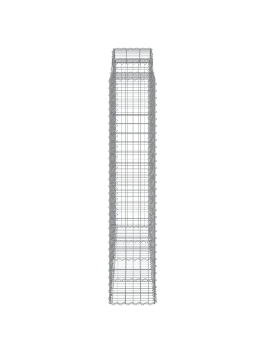 Klenuté gabionové koše 8 ks 200x50x200/220cm pozinkované železo