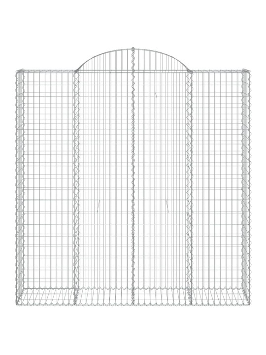 Klenuté gabionové koše 10ks 200x50x200/220cm pozinkované železo