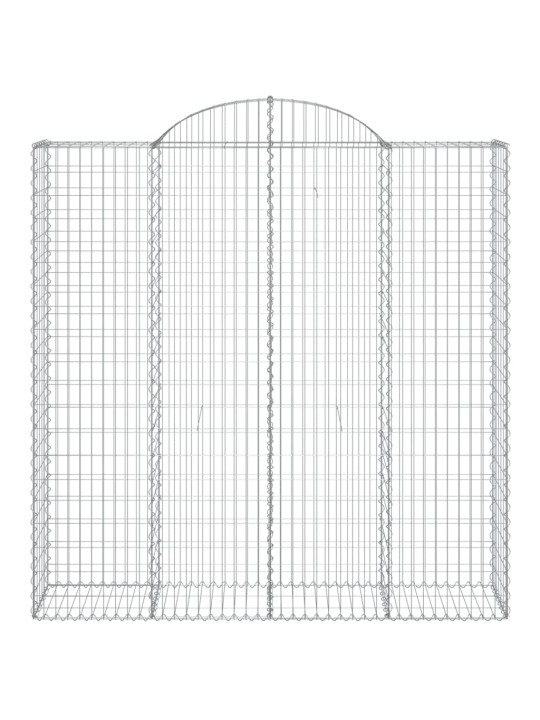 Klenuté gabionové koše 11ks 200x50x200/220cm pozinkované železo