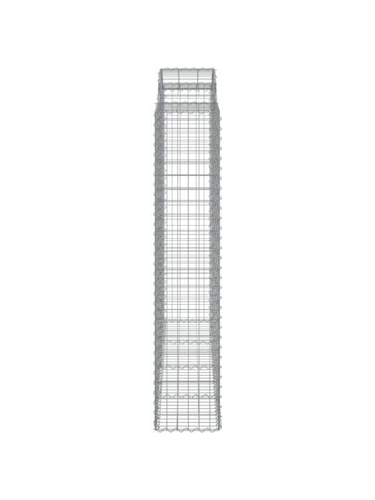 Klenuté gabionové koše 11ks 200x50x200/220cm pozinkované železo