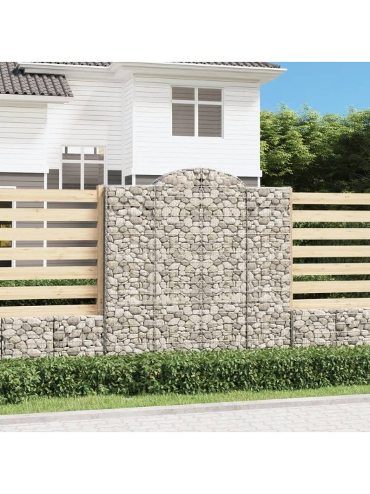 Klenuté gabionové koše 11ks 200x50x200/220cm pozinkované železo