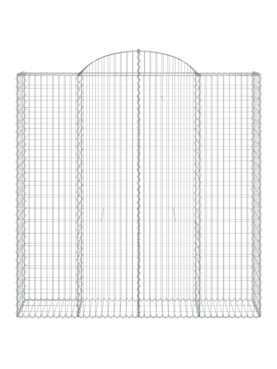 Klenuté gabionové koše 14ks 200x50x200/220cm pozinkované železo