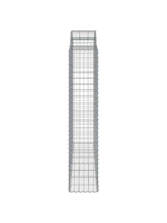 Klenuté gabionové koše 14ks 200x50x200/220cm pozinkované železo