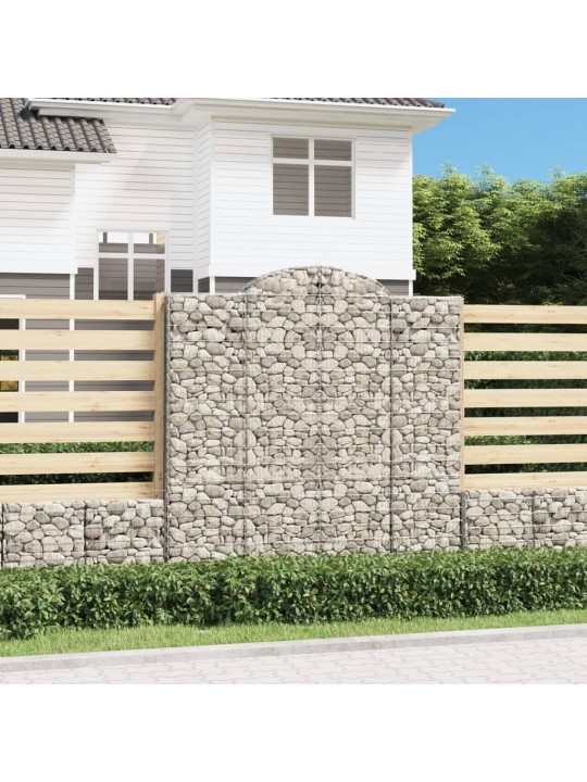 Klenuté gabionové koše 14ks 200x50x200/220cm pozinkované železo