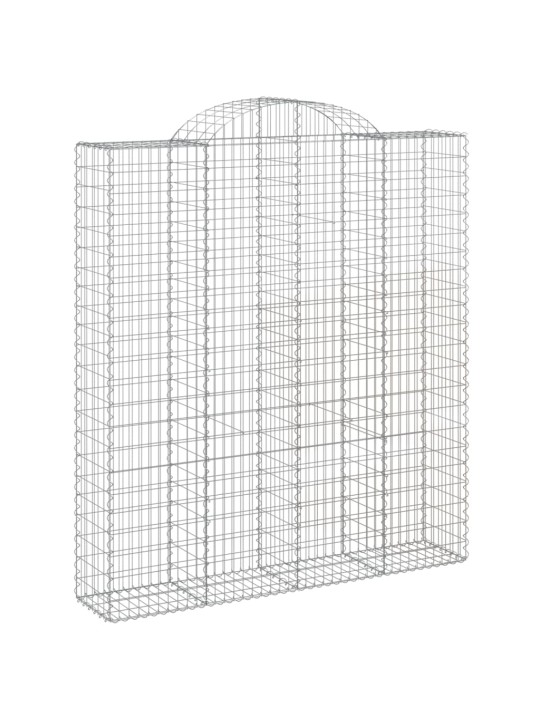 Klenuté gabionové koše 3 ks 200x50x220/240cm pozinkované železo