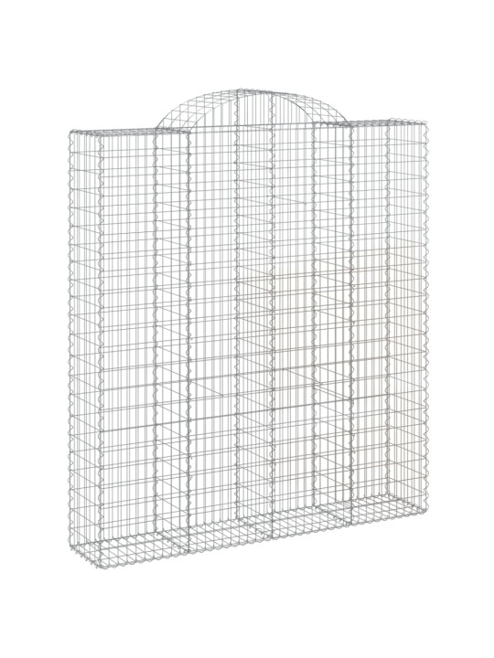 Klenuté gabionové koše 10ks 200x50x220/240cm pozinkované železo