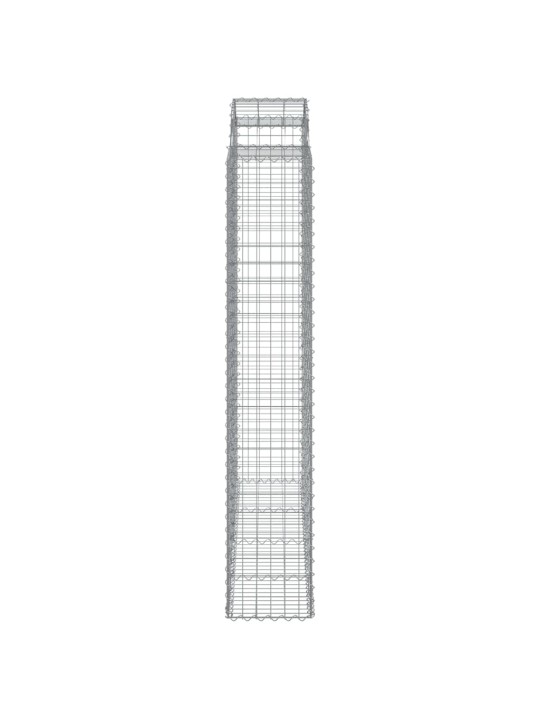 Klenuté gabionové koše 11ks 200x50x220/240cm pozinkované železo