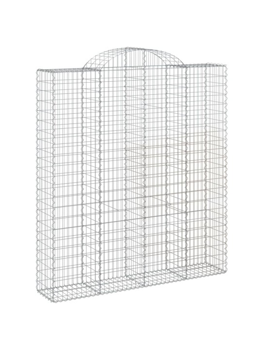 Klenuté gabionové koše 12ks 200x50x220/240cm pozinkované železo