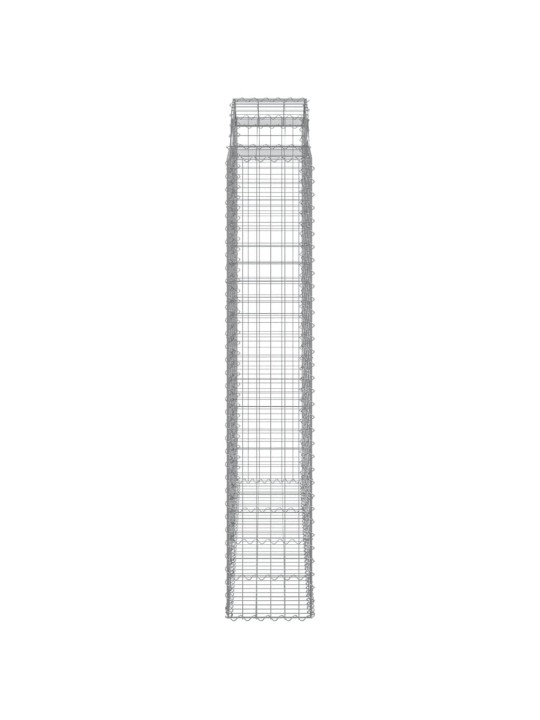 Klenuté gabionové koše 15ks 200x50x220/240cm pozinkované železo
