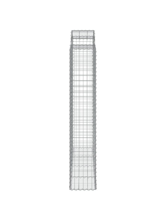 Klenuté gabionové koše 18ks 200x50x220/240cm pozinkované železo