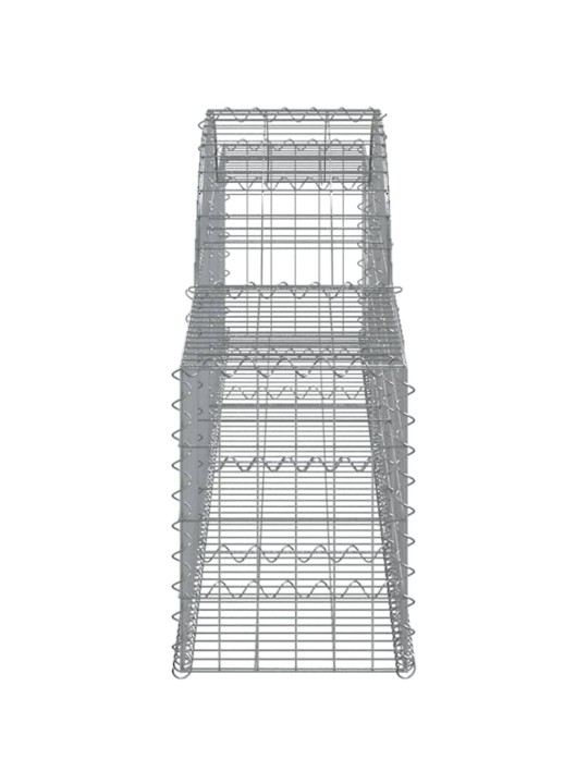 Klenuté gabionové koše 15 ks 300x30x40/60 cm pozinkované železo