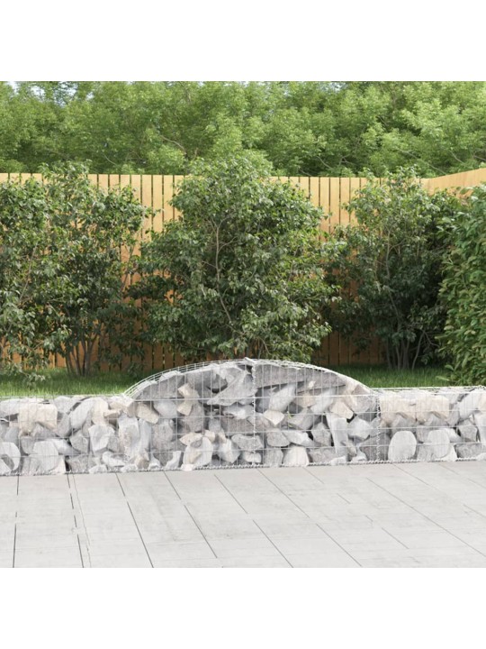 Klenuté gabionové koše 15 ks 300x30x40/60 cm pozinkované železo