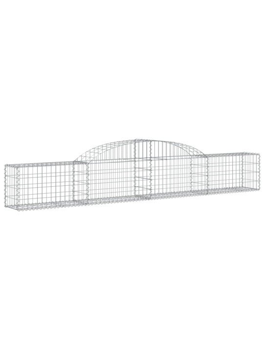 Klenuté gabionové koše 17 ks 300x30x40/60 cm pozinkované železo