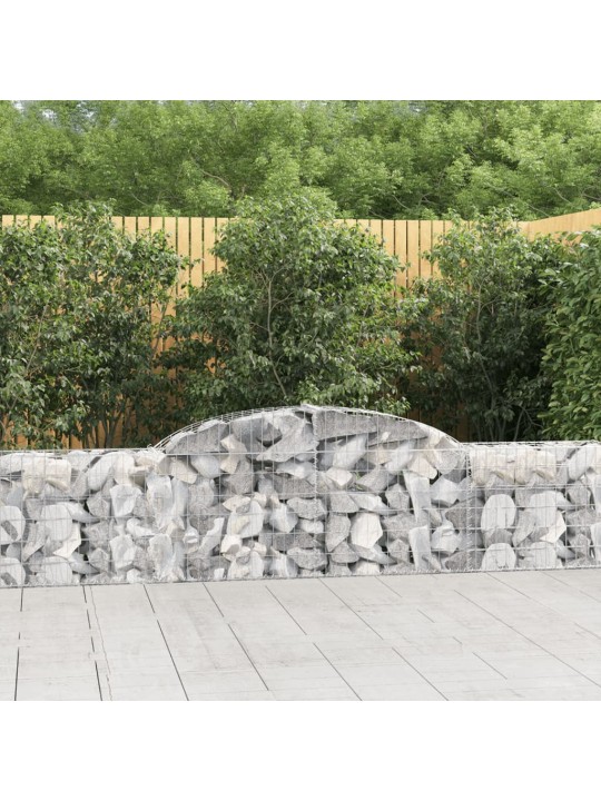 Klenuté gabionové koše 8 ks 300x30x60/80 cm pozinkované železo