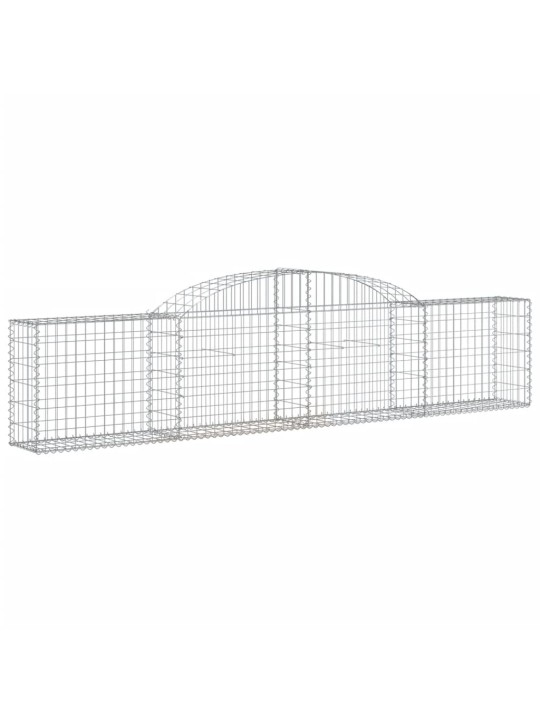 Klenuté gabionové koše 9 ks 300x30x60/80 cm pozinkované železo