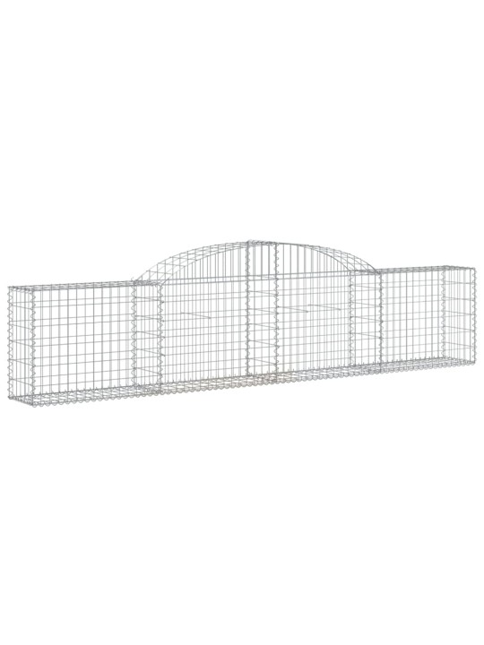 Klenuté gabionové koše 10 ks 300x30x60/80 cm pozinkované železo