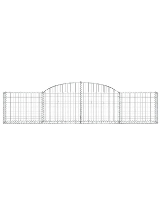 Klenuté gabionové koše 10 ks 300x30x60/80 cm pozinkované železo