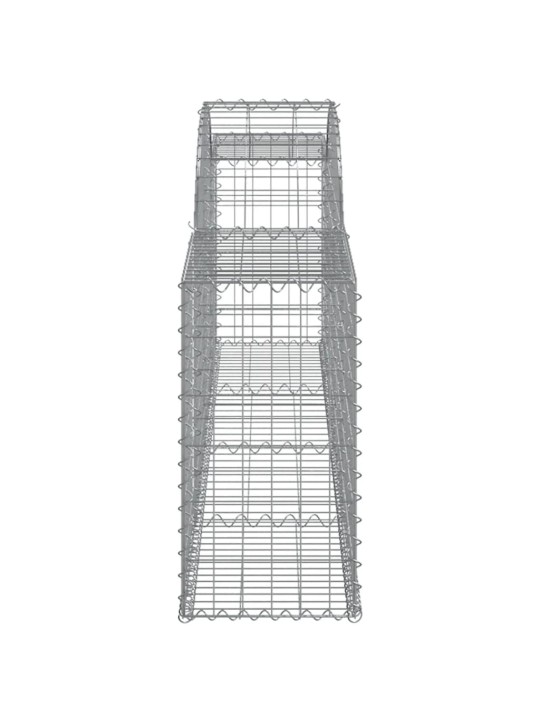 Klenuté gabionové koše 10 ks 300x30x60/80 cm pozinkované železo