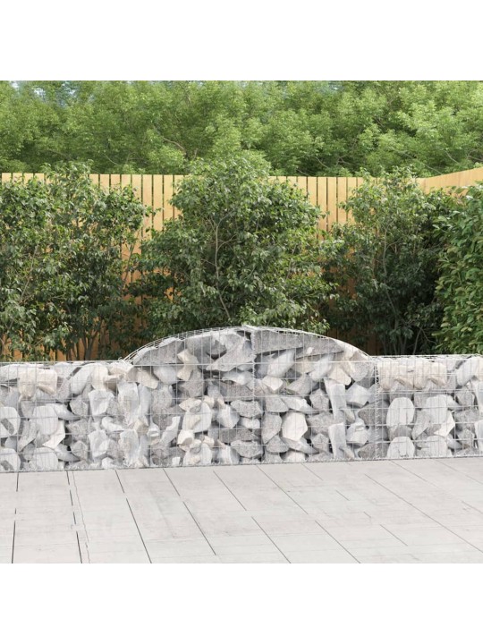 Klenuté gabionové koše 10 ks 300x30x60/80 cm pozinkované železo