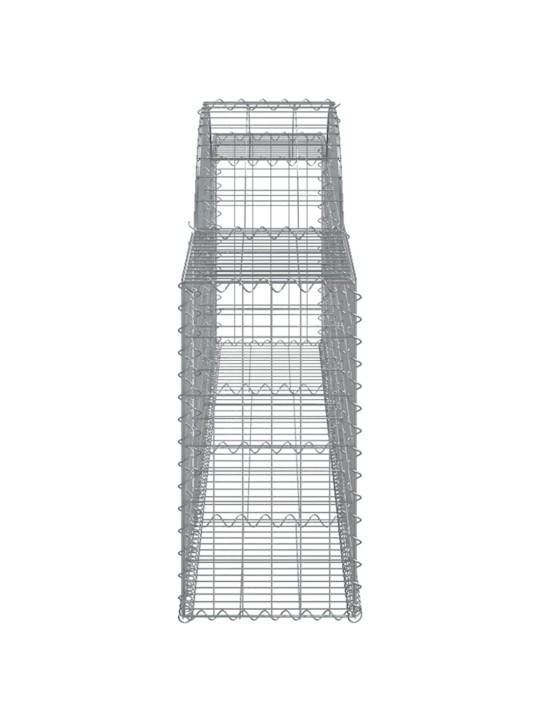Klenuté gabionové koše 11 ks 300x30x60/80 cm pozinkované železo