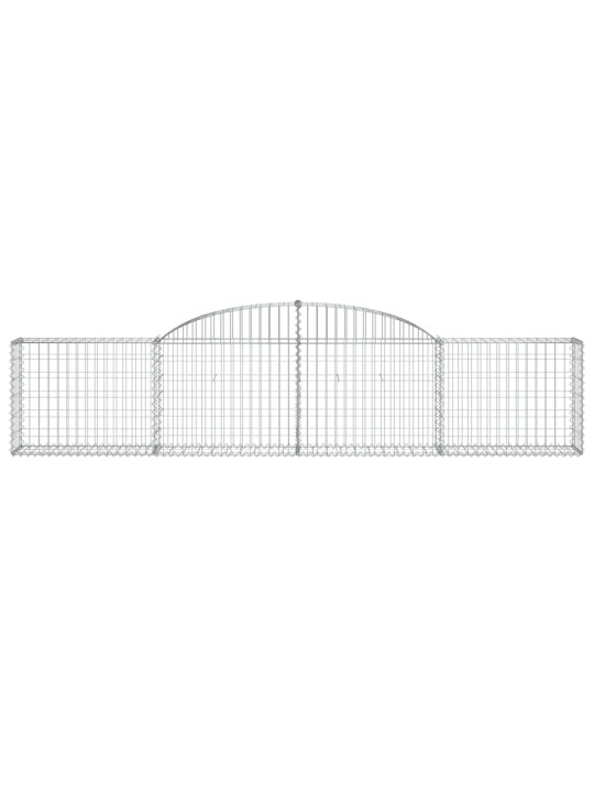 Klenuté gabionové koše 12 ks 300x30x60/80 cm pozinkované železo
