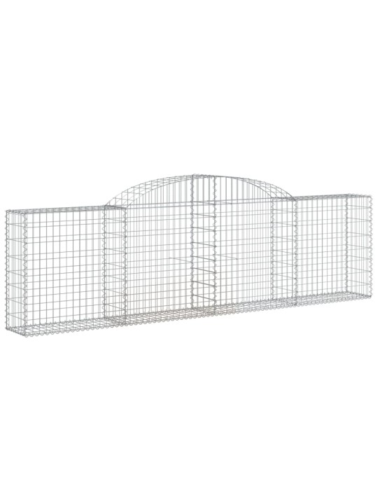 Klenuté gabionové koše 2 ks 300x30x80/100 cm pozinkované železo