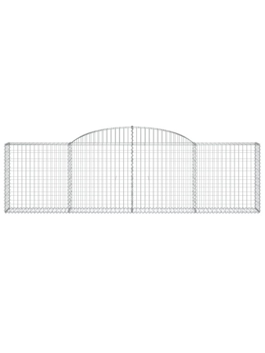 Klenuté gabionové koše 2 ks 300x30x80/100 cm pozinkované železo