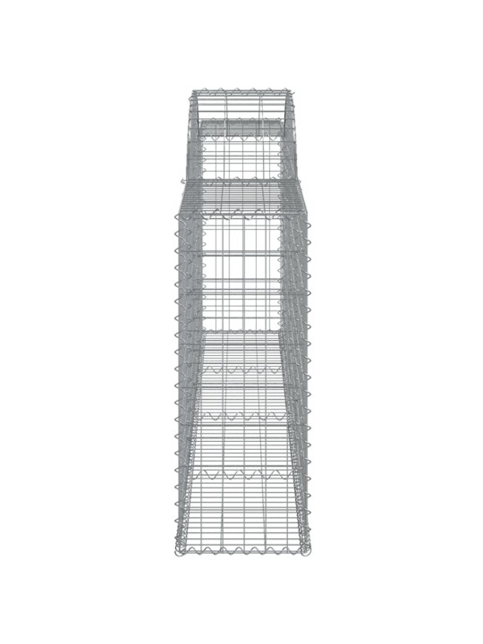 Klenuté gabionové koše 2 ks 300x30x80/100 cm pozinkované železo