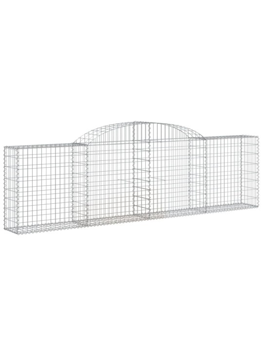 Klenuté gabionové koše 4 ks 300x30x80/100 cm pozinkované železo