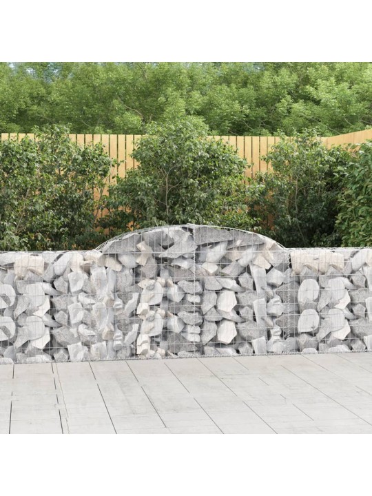 Klenuté gabionové koše 11ks 300x30x80/100 cm pozinkované železo