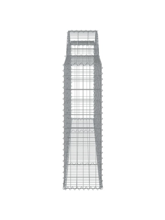 Klenuté gabionové koše 2 ks 300x30x100/120cm pozinkované železo