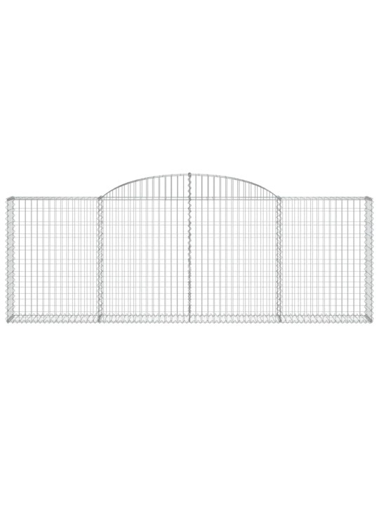 Klenuté gabionové koše 12ks 300x30x100/120cm pozinkované železo