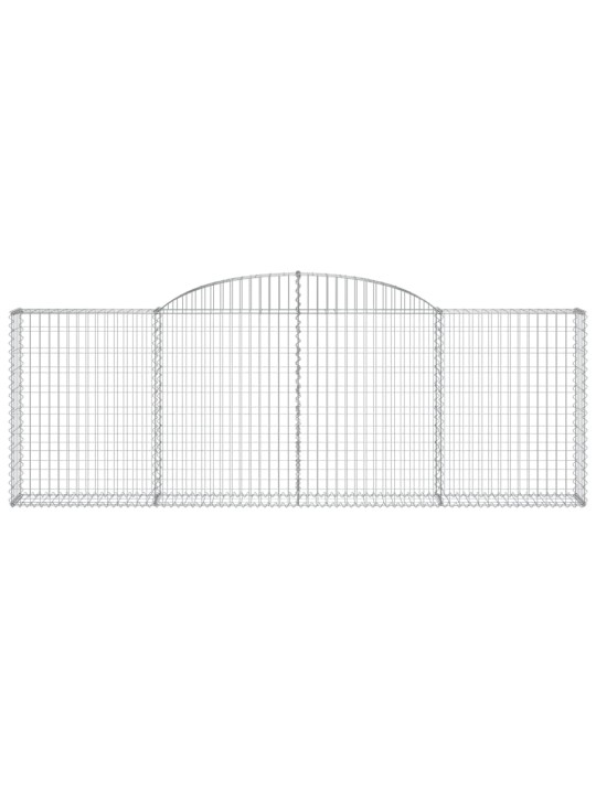 Klenuté gabionové koše 13ks 300x30x100/120cm pozinkované železo