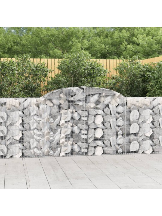 Klenuté gabionové koše 13ks 300x30x100/120cm pozinkované železo