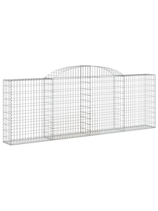 Klenuté gabionové koše 17ks 300x30x100/120cm pozinkované železo