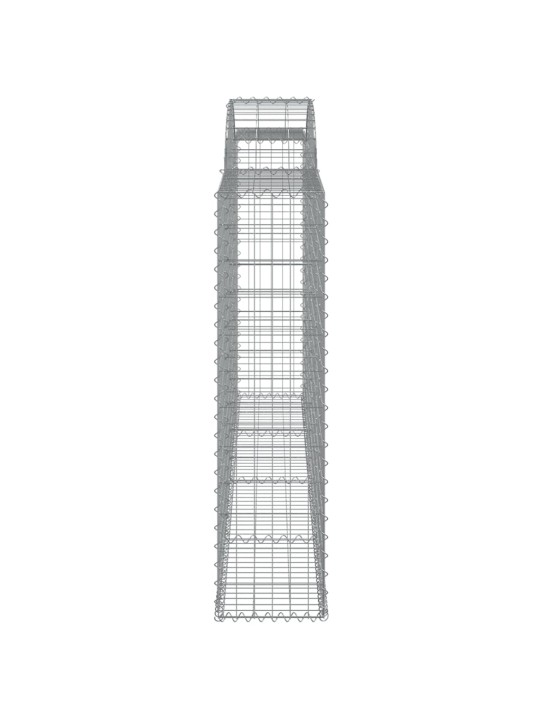 Klenuté gabionové koše 5 ks 300x30x120/140cm pozinkované železo