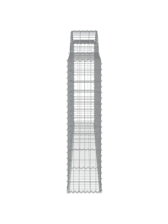 Klenuté gabionové koše 7 ks 300x30x120/140cm pozinkované železo