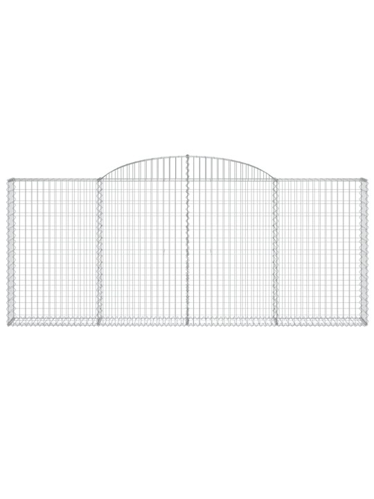 Klenuté gabionové koše 9 ks 300x30x120/140cm pozinkované železo