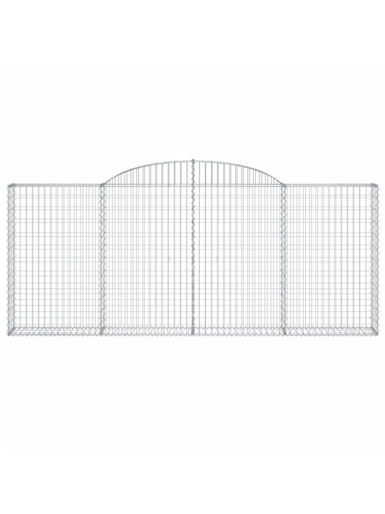 Klenuté gabionové koše 12ks 300x30x120/140cm pozinkované železo