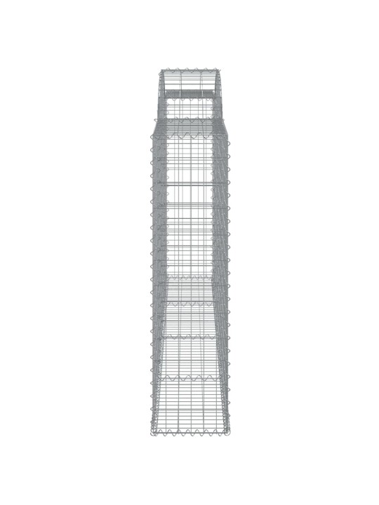 Klenuté gabionové koše 13ks 300x30x120/140cm pozinkované železo
