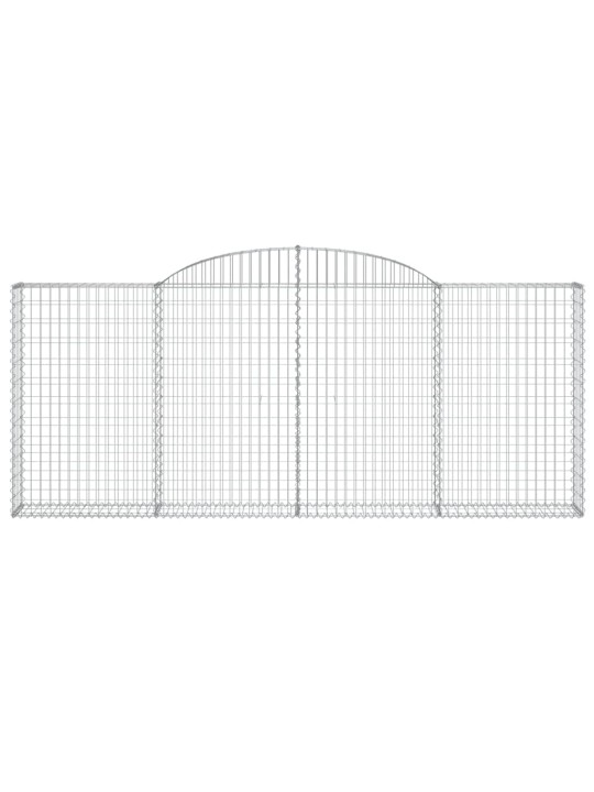 Klenuté gabionové koše 15ks 300x30x120/140cm pozinkované železo