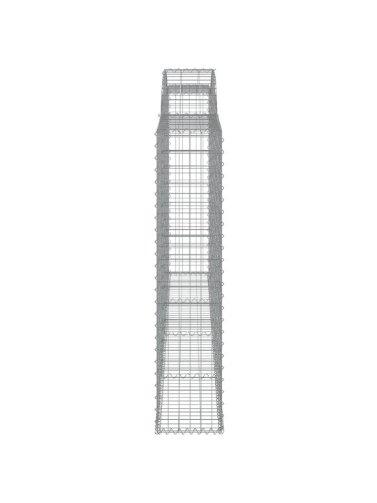 Klenuté gabionové koše 2 ks 300x30x140/160cm pozinkované železo