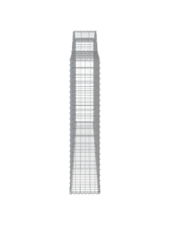 Klenuté gabionové koše 4 ks 300x30x140/160cm pozinkované železo